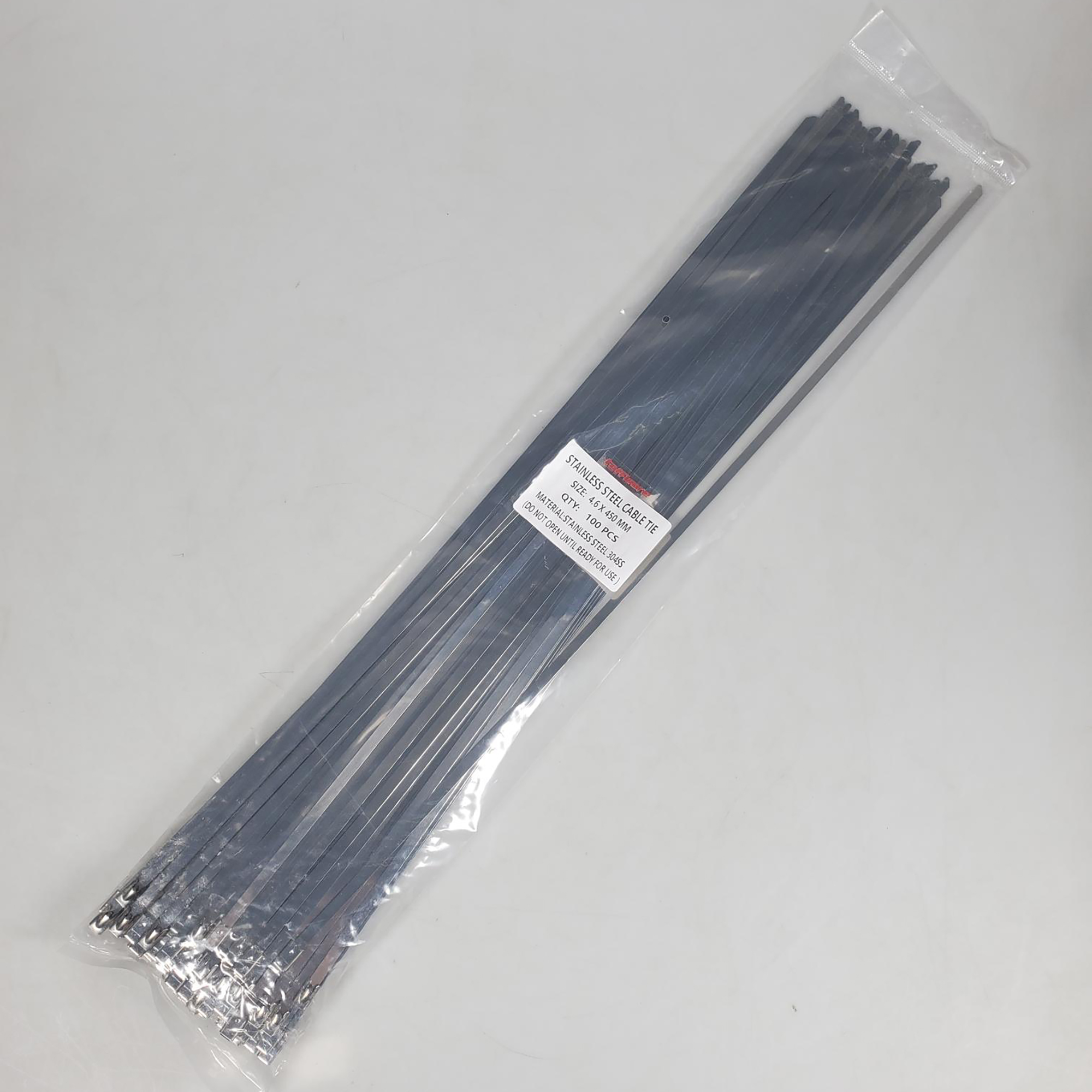 Gambar produk Taffware Kabel Ties Stainless Steel Anti Karat Multifungsi 100 PCS 4.6x450mm - IF10 - Kemasan