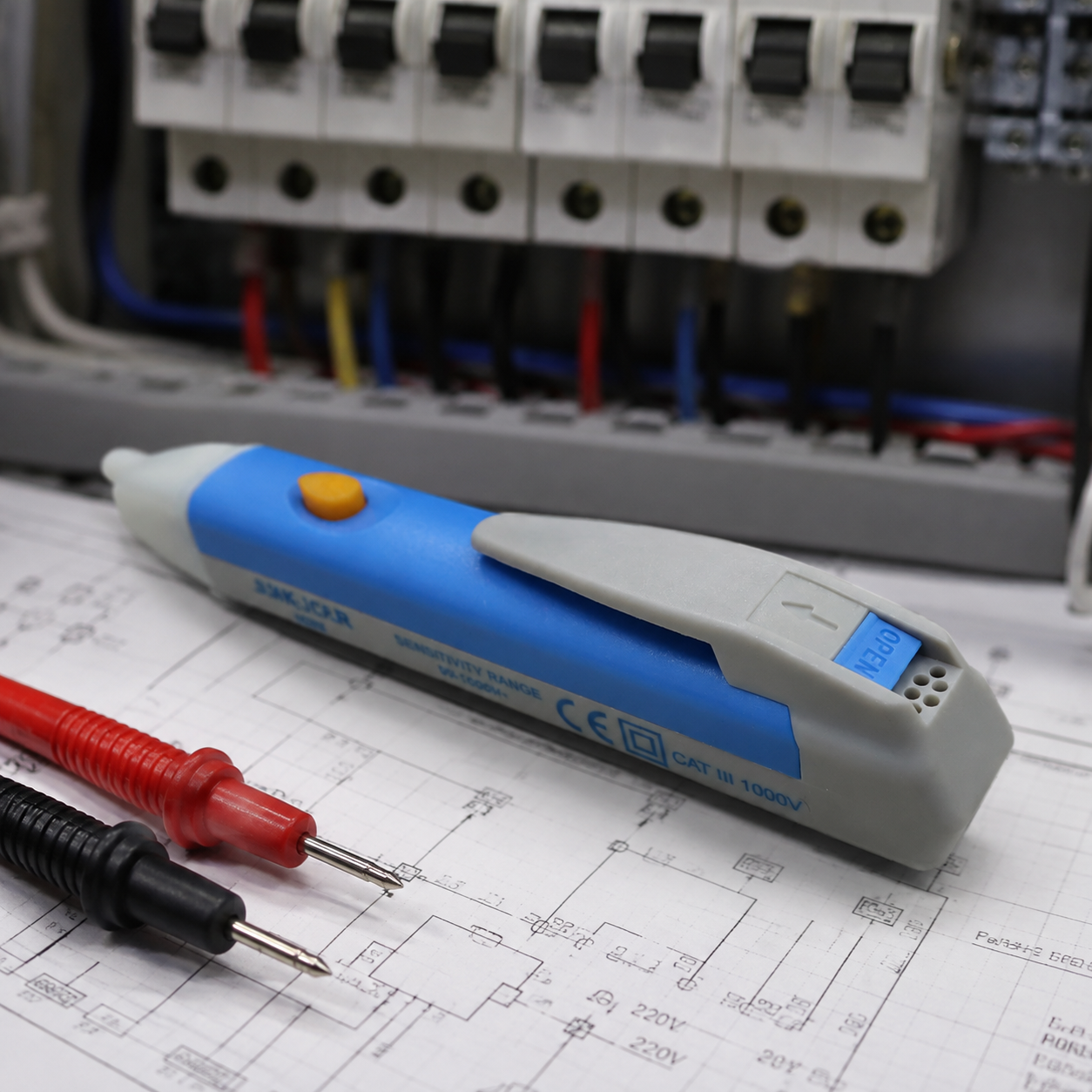 Gambar produk JUNEJOUR Tespen Non-contact AC Voltage Alert Detector 90-1000V - VD02 - 3