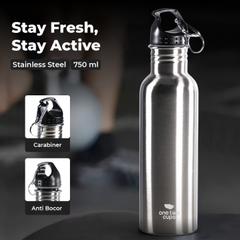 Gambar produk One Two Cups Botol Minum Stainless Steel Portable with Carabiner 750ml - GBD
