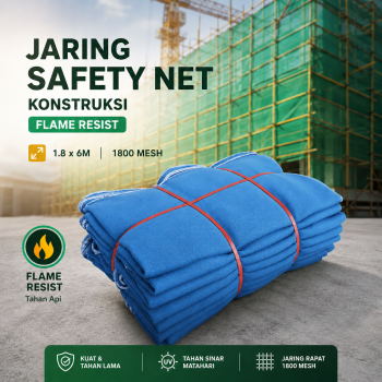 QIANGSEHNG Jaring Pengaman Konstruksi Safety Net Flame Resist 1.8x6M - TM-23