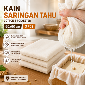 HIMICEY Kain Saringan Tahu Keju Tofu Wrapped Cloth 60x60cm 3 PCS - SR100