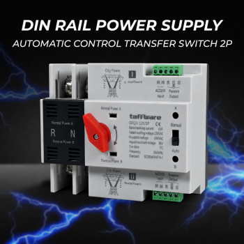 Gambar produk Taffware DIN Rail Power Supply Automatic Control Transfer Switch 2P 63A - GFQ3-125/2P