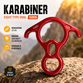 PRO Karabiner Gantungan Carabiner Panjat Tebing Eight Type Oval 50kN - Y50