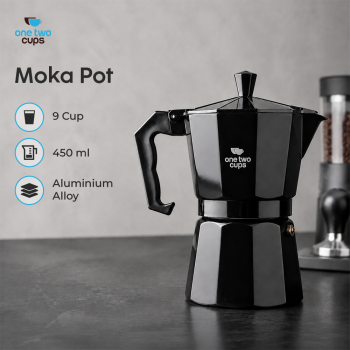 One Two Cups Moka Pot Teko Kopi Espresso Coffee Maker Stovetop - L10