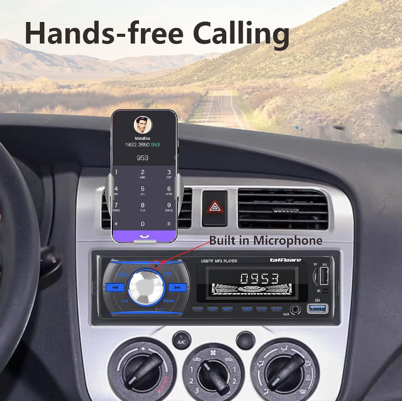 Gambar produk Taffware Tape Mobil Audio Bluetooth MP3 FM USB TF AUX 60W - 2219 - 3