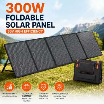 MHP Panel Surya Solar Panel Foldable Monocrystalline 6 Fold 36V 300W - AK-300-6P