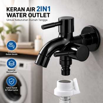 Suiton Keran Air Faucet 2in1 Water Outlet Mop Pool - INU112