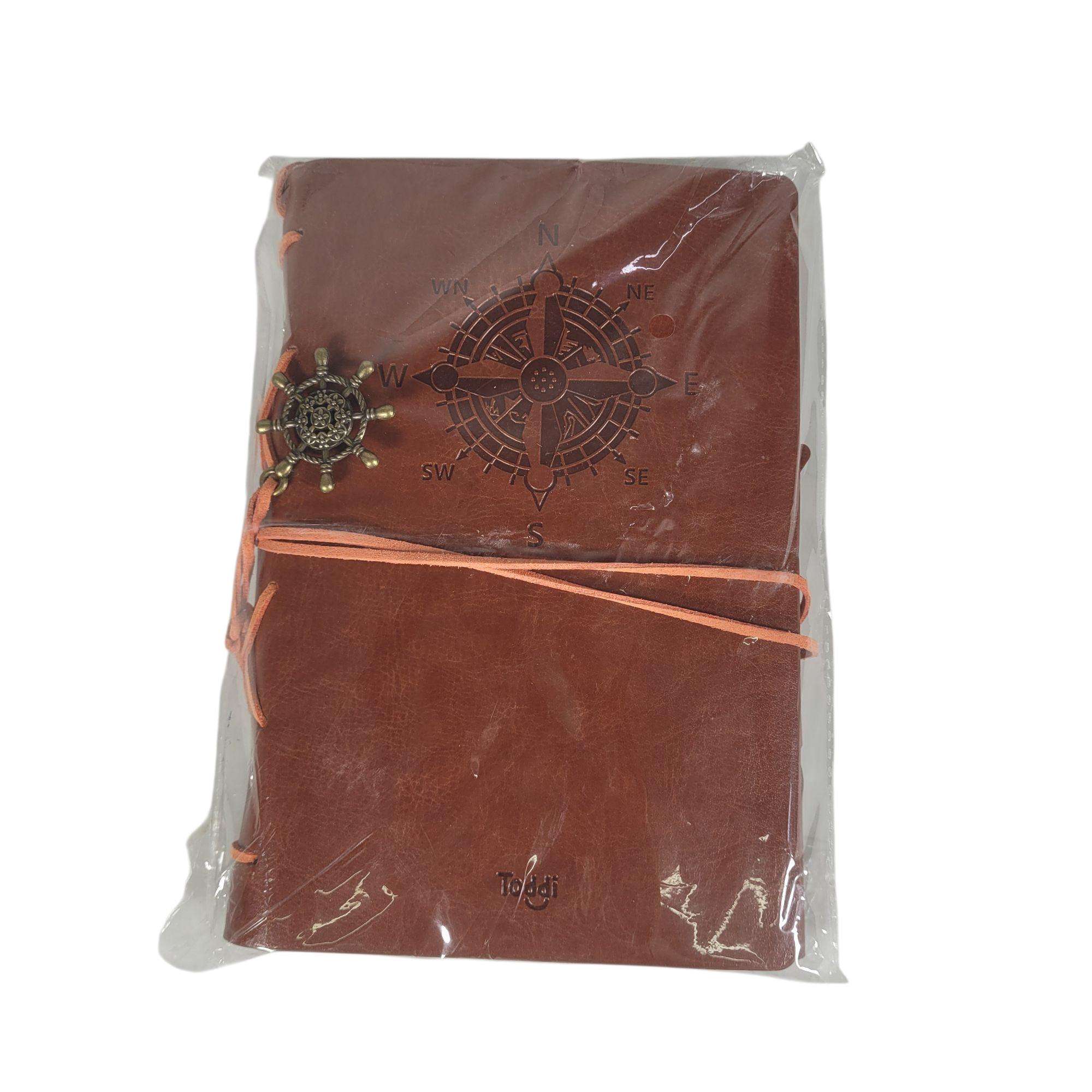 Gambar produk Toddi Buku Jurnal Leather Notebook Diary A6 72GSM 140 Halaman Blank - ZB-30 - Kemasan