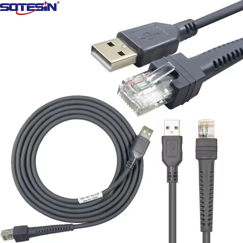 Gambar produk SOTESIN Kabel Data USB to RJ50 Barcode Scanner Cable DS2208 5V 2M - S2 - 2