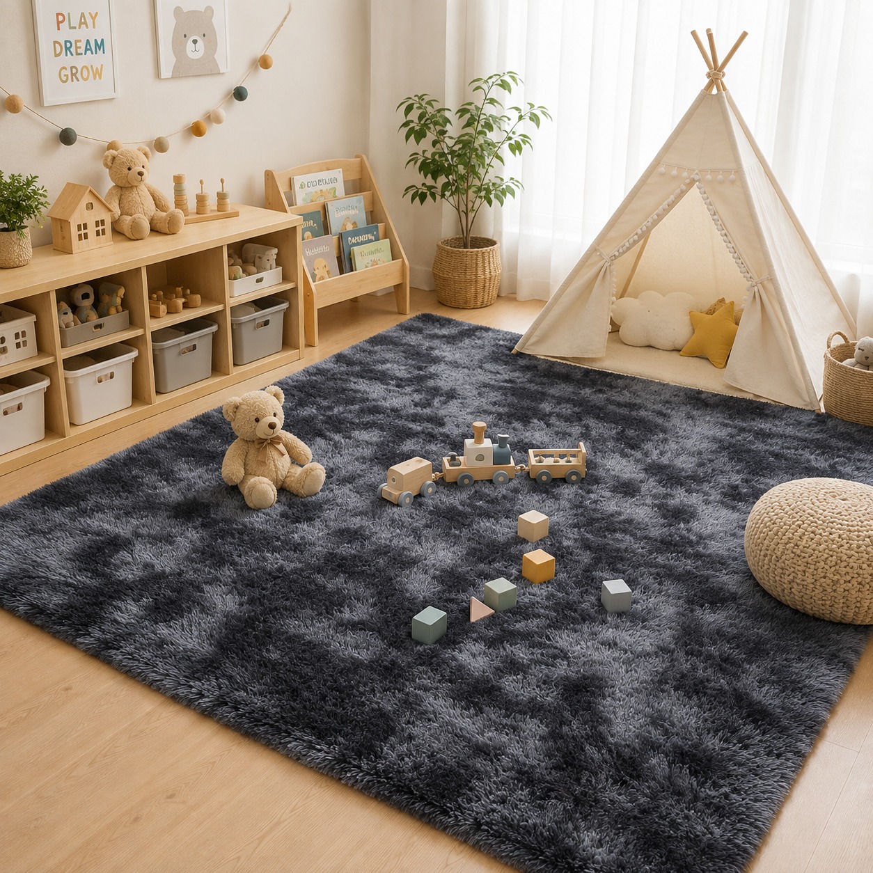 Gambar produk TaffHOME Karpet Matras Bulu PVC Living Room Soft Tie Die 125x150cm - DE2020 - 4