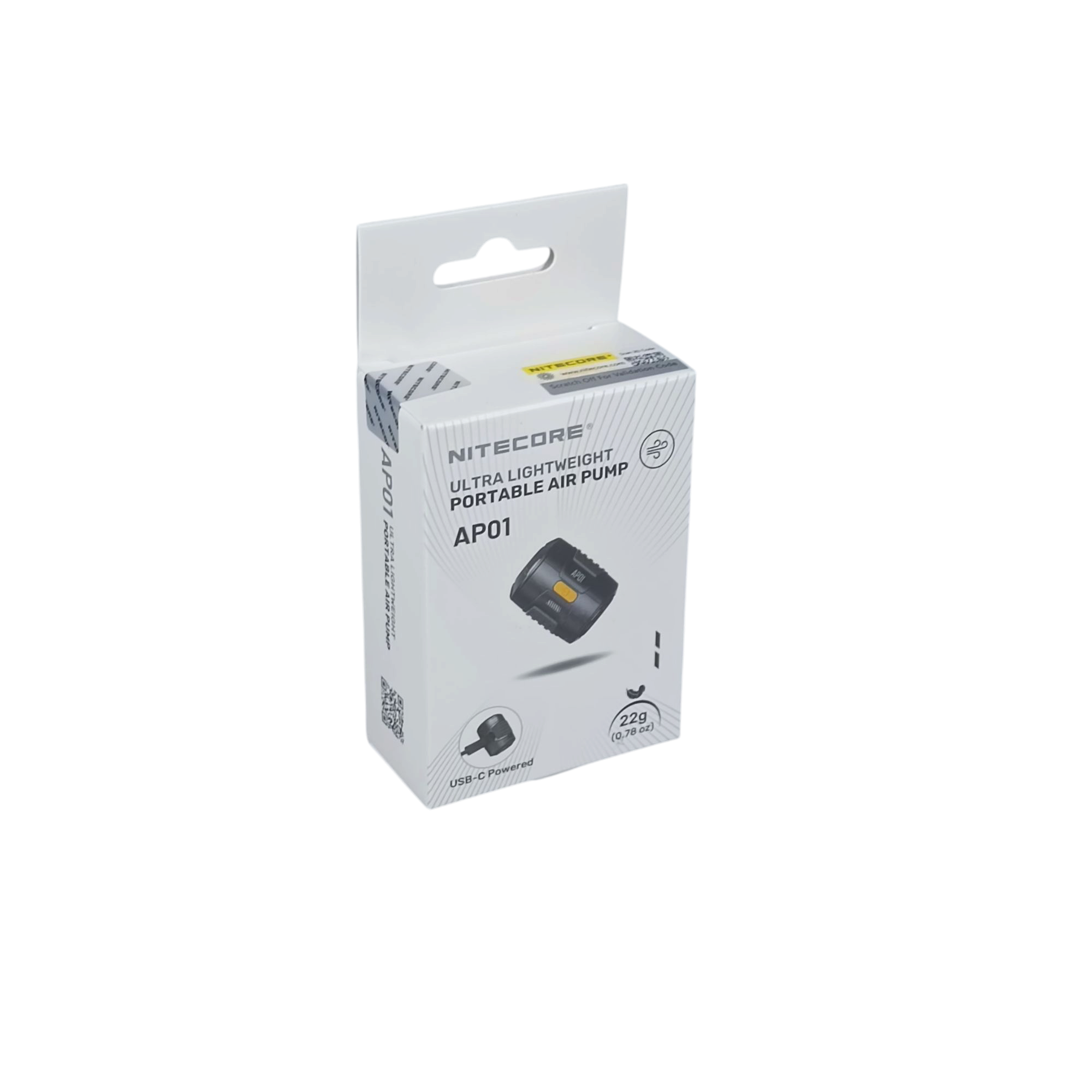 Gambar produk NITECORE Pompa Angin Elektrik Portable Air Pump USB Type C 2.8 kPa - AP01 - Kemasan