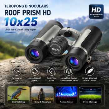 Gambar produk APEXEL Teropong Binocular Telescope Outdoor Roof Prism 10x25 - APL-RB10X25