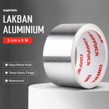 TaffPACK Lakban Aluminium Foil Tape Tahan Panas Anti Bocor 0.06mm - INU162