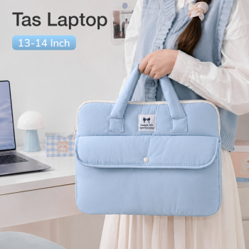 KAZUM Tas Laptop Sleeve Case Inner Bag Plush Cotton 13-14 Inch - ZK-70