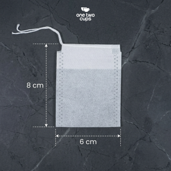 Gambar produk One Two Cups Kantong Teh Celup Kain Saringan Tea Bag Disposable 100PCS 6x8cm - M100 - 8