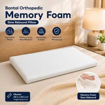TOPX Bantal Orthopedic Memory Foam Slow Rebound Pillow 48.5x28.5cm - TC100