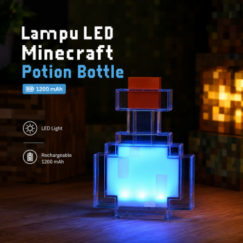 MOJANG THINKGEEK Lampu LED Minecraft Potion Bottle Color Changing RGB - MC-1865