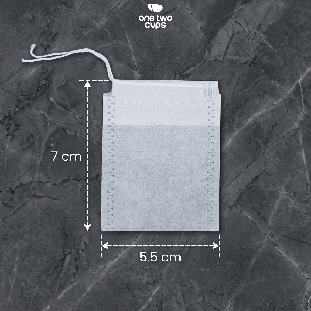 Gambar produk One Two Cups Kantong Teh Celup Kain Saringan Tea Bag Disposable 100PCS 5.5x7cm - M100 - 8