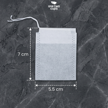 Gambar produk One Two Cups Kantong Teh Celup Kain Saringan Tea Bag Disposable 100PCS 5.5x7cm - M100 - 8
