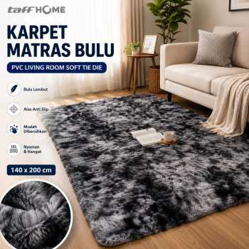 Gambar produk TaffHOME Karpet Matras Bulu PVC Living Room Soft Tie Die - DE2020