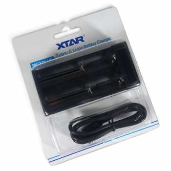 Gambar produk XTAR Charger Baterai 2 Slot 14500 18650 21700 Li-Ion Type C - MC2 Plus-C KT - Kemasan