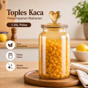 One Two Cups Toples Kaca Penyimpanan Makanan Kedap Udara 1.35L - GFS138