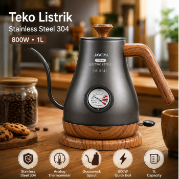JACAL Teko Listrik Kopi Pemanas Air Leher Angsa Pour Over 800W 1L - GL-2005
