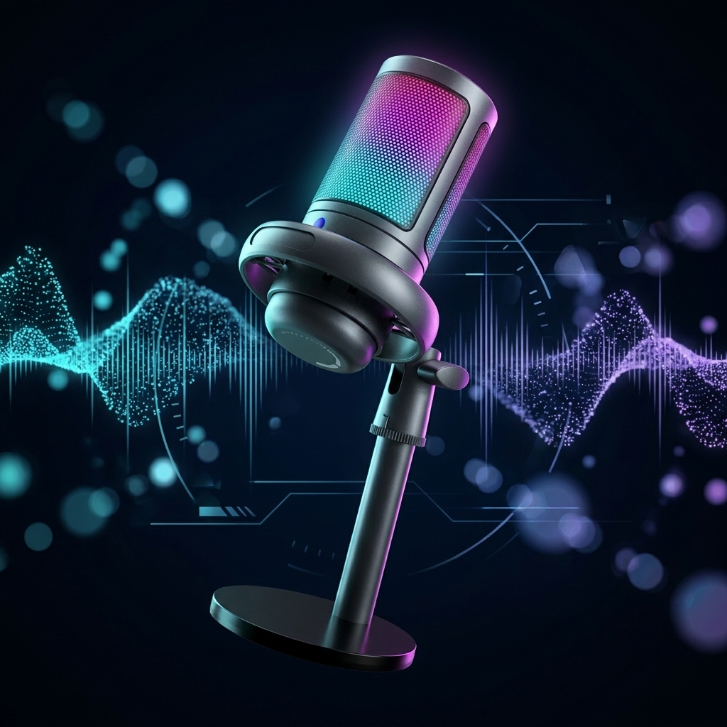 Gambar produk SHOUFEI Mic Kondenser USB Podcast Live Stream Microphone with Stand - ME6S - 1