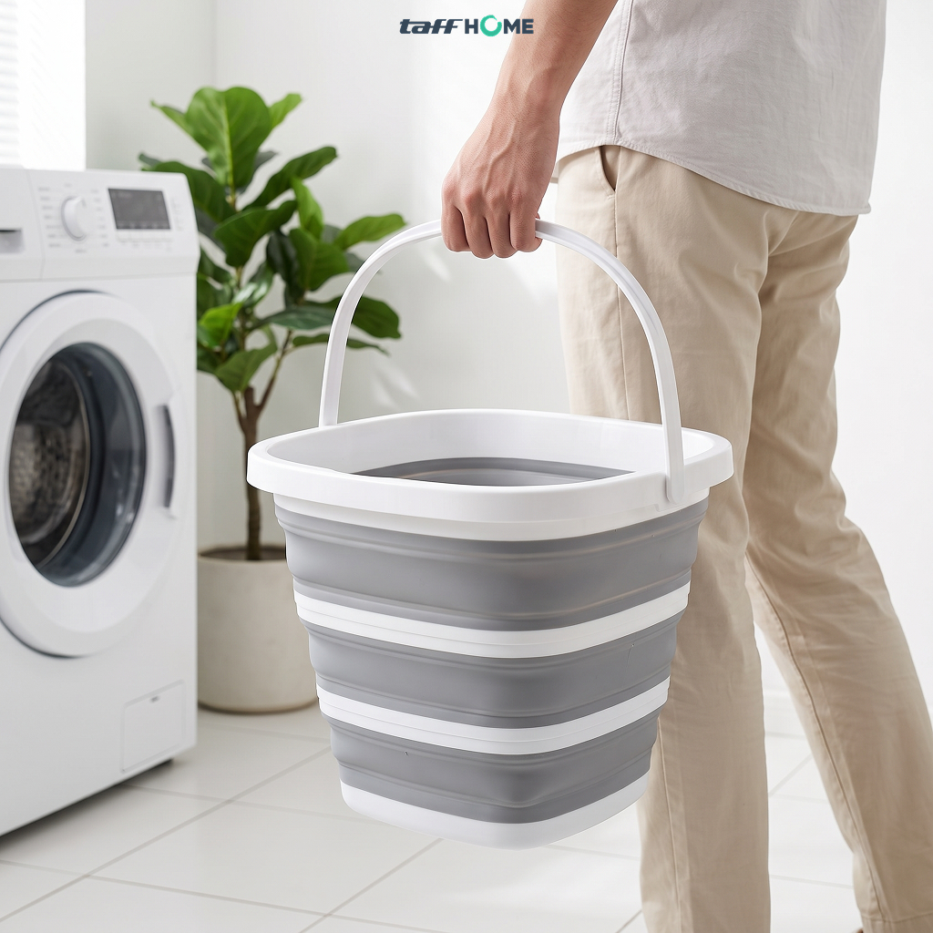 Gambar produk TaffHOME Ember Lipat Water Bucket Foldable Collapsible 10L - ST362 - 4