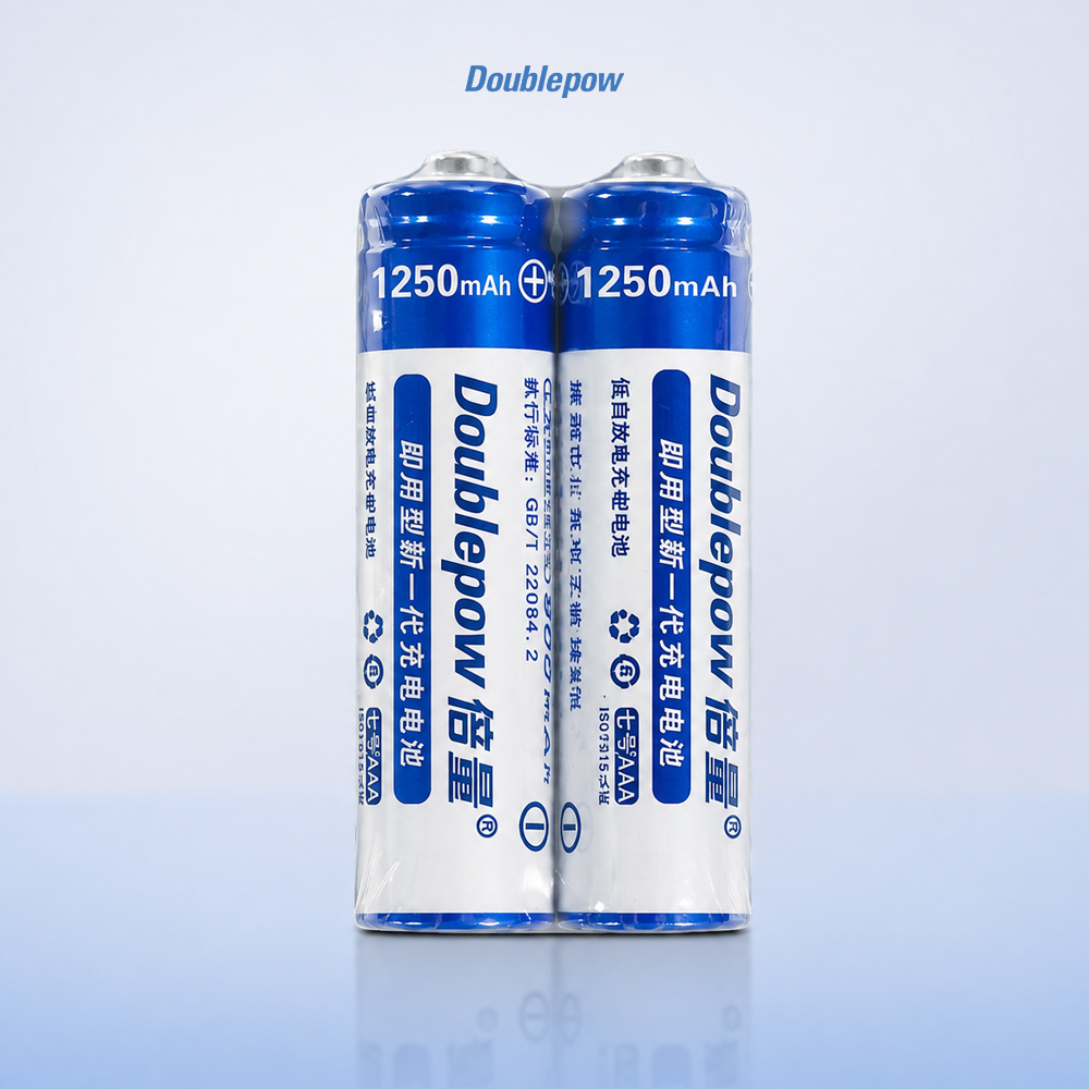 Gambar produk Doublepow Baterai Isi Ulang AAA Ni-MH Button Top 1250mAh 1.2V 2 PCS - Kemasan