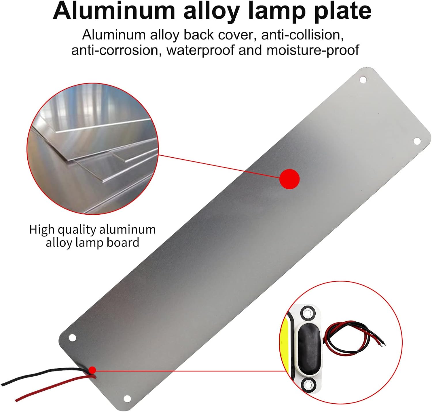 Gambar produk TaffLED Chip LED Lampu COB Interior Mobil Cool White 7000K 12-80V 5.5W - COB60150-DC80-5.5 - 1