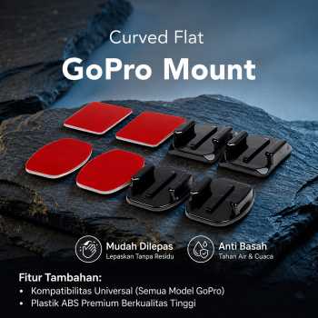Gambar produk JMFOTO Sticker Adhesive Curved Flat Mount 8 PCS for GoPro Xiaomi Yi - 1031