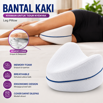 Contour Bantal Kaki Tidur Ergonomis Memory Foam Leg Sleeping Pillow - ZT-10