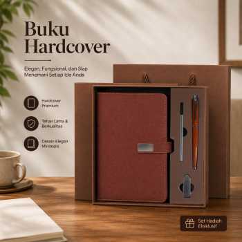 MIKS Buku Jurnal Hardcover Notebook Cover Kulit with Flashdisk - HC-55
