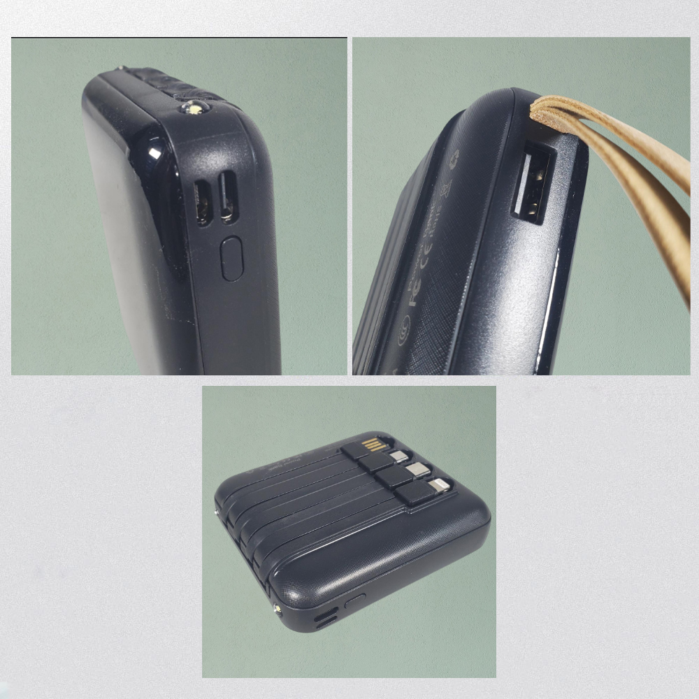 Gambar produk Tollcuudda Power Bank 10000mAh 4in1 Cable LED Flashlight USB Port - Tol1 - 1