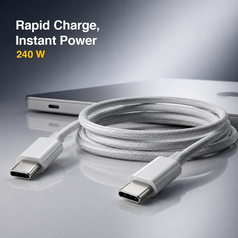 Gambar produk TECVAS Kabel Charger USB Type C to Type C Fast Charging 2M 240W - AO51 - 1