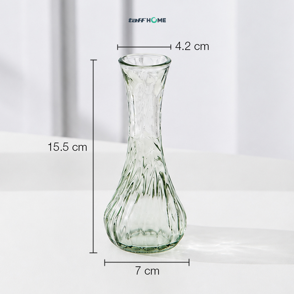 Gambar produk TaffHOME Vas Bunga Botol Kaca Estetik Multifungsi Spiral Flower Vase - FN-15 - 8