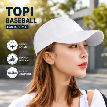 MUJE Topi Baseball Polos Pria Wanita Casual Style Katun Cap - F200