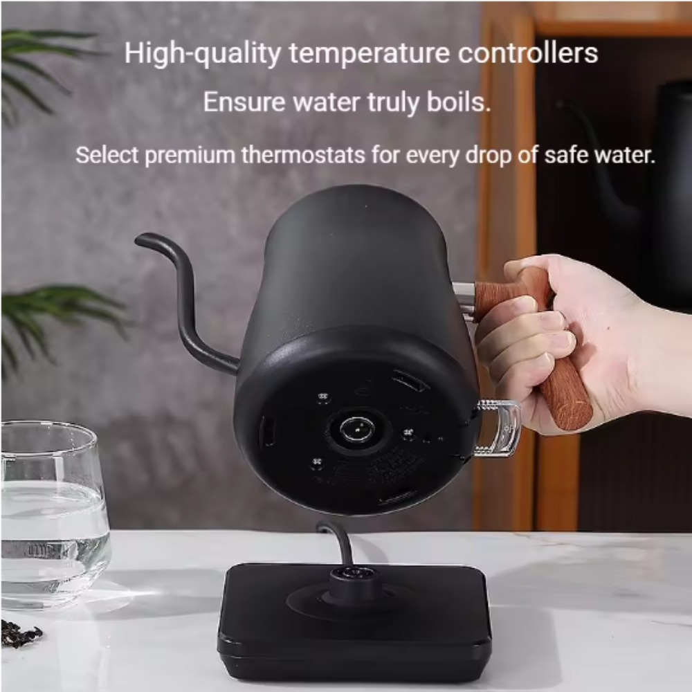 Gambar produk Kbxstart Teko Listrik Kopi Pemanas Air Leher Angsa Kettle 1L 1000W - HR-462 - 6