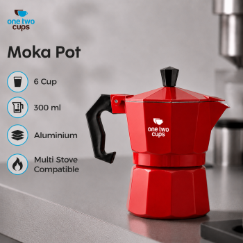 One Two Cups Moka Pot Teko Kopi Espresso Coffee Maker Stovetop - L55