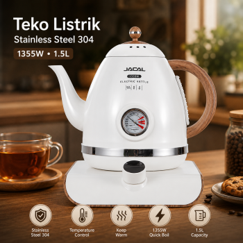 Gambar produk JACAL Teko Listrik Kopi Pemanas Air Temperature Control 1355W 1.5L - E18-5D