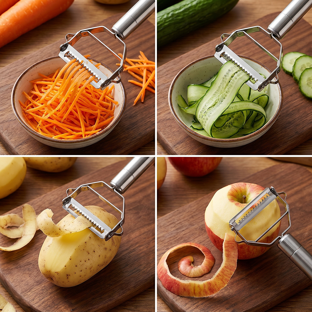 Gambar produk KNIFEZER Pisau Pengupas Buah Sayur Peeler Multifunction - YYC770 - 4