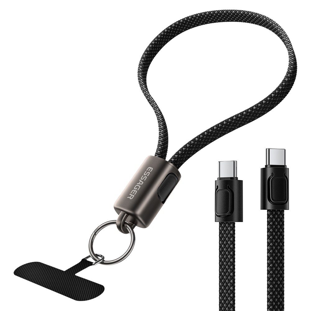Gambar produk ESSAGER Kabel Charger USB Type C Lanyard Fast Charging 3A 60W 30cm - ES-X84 - 1