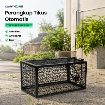 TaffHOME Jebakan Perangkap Tikus Kandang Besi Automatic Mousetrap - B-23