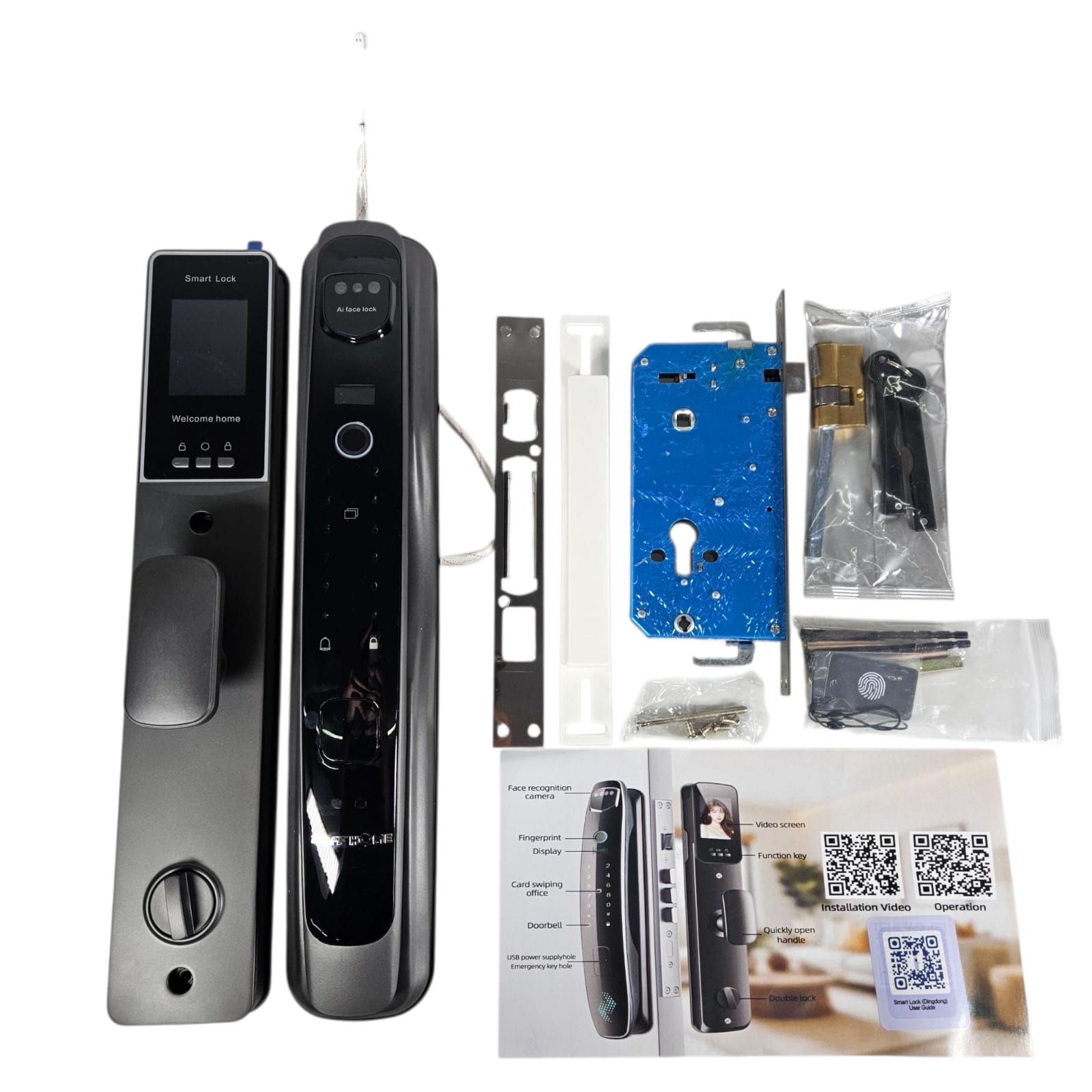 Gambar produk TaffHOME Smart Door Lock Palm Vein Face Recognition App Fingerprint - RF24 - 6
