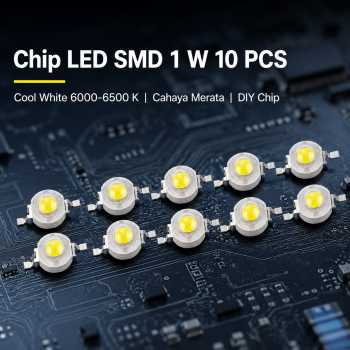 HVIERO Chip LED Lampu SMD Lighting Bulb Diode 6000-6500K 3.6V 10 PCS - COB55-DC3.6