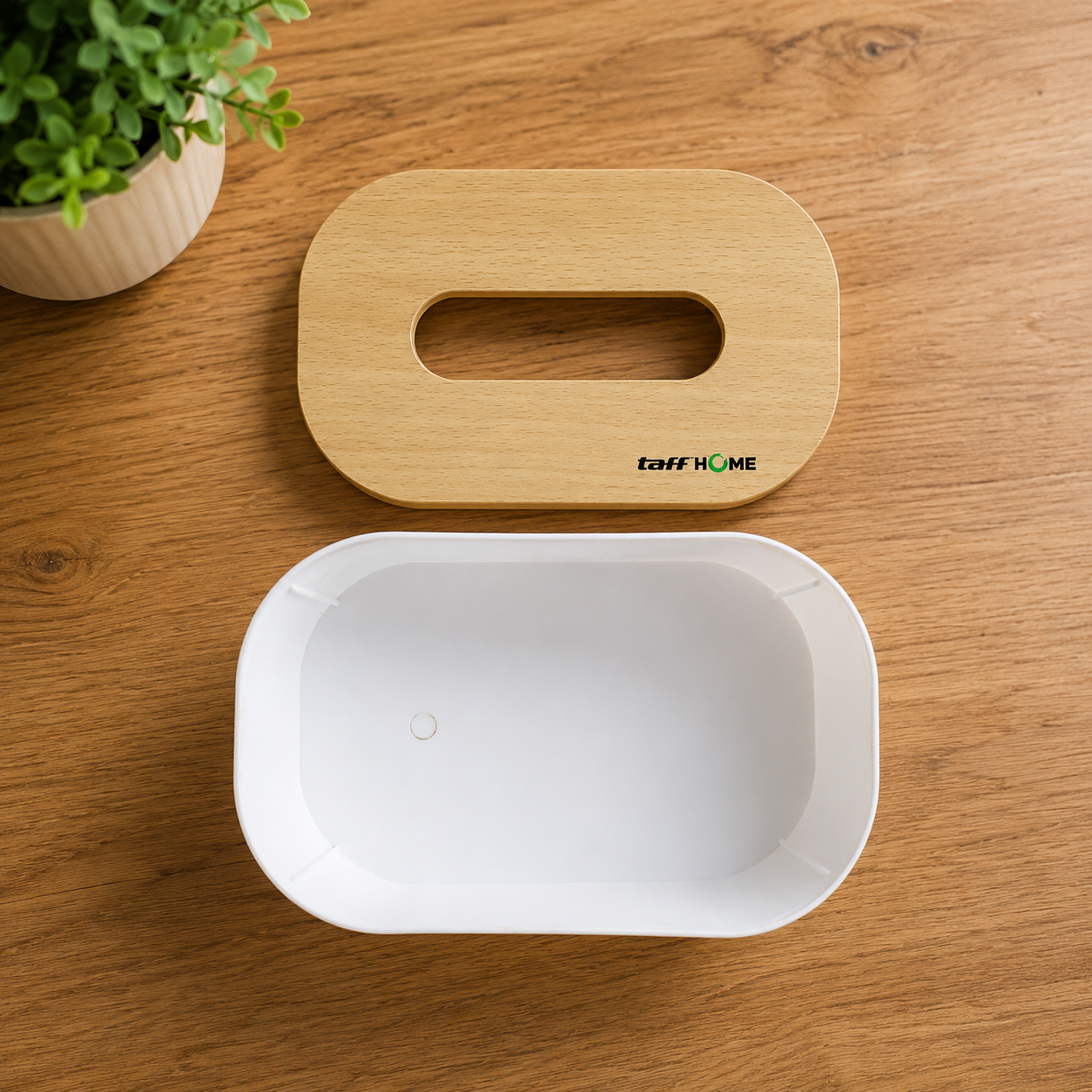Gambar produk TaffHOME Kotak Tisu Kayu Multifungsi Wooden Tissue Box 21x13x7.5cm - ZJ35 - 2