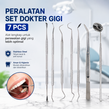 Gambar produk TaffOmicron Peralatan Set Dokter Gigi Dentist Dental Tool 7 PCS - 4012