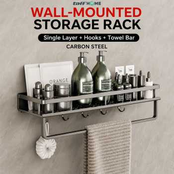TaffHOME Rak Gantung Kamar Mandi Bathroom Organizer Rack Carbon Steel - YJ10