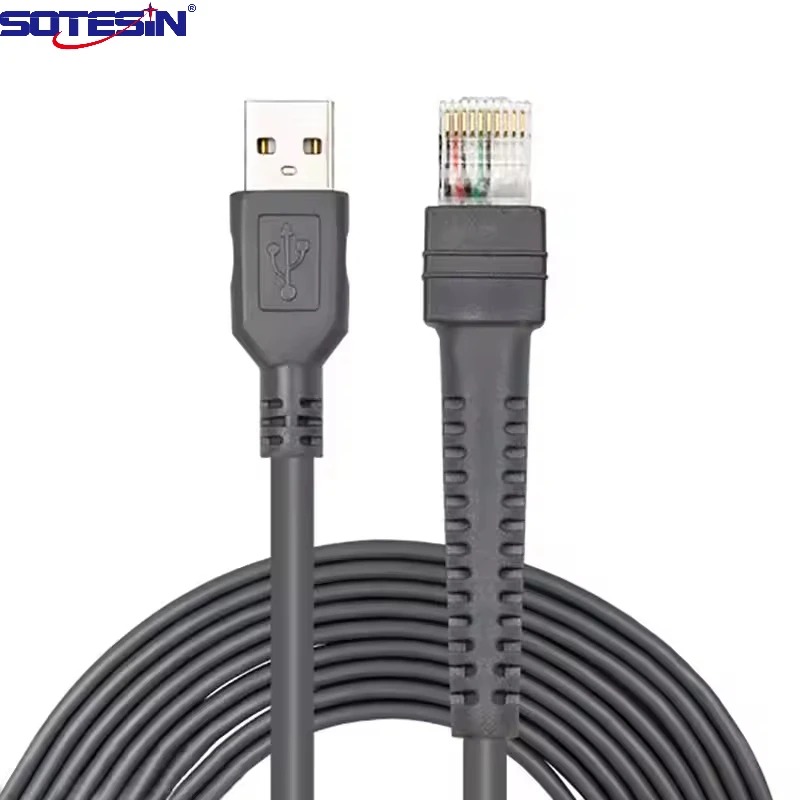 Gambar produk SOTESIN Kabel Data USB to RJ50 Barcode Scanner Cable DS2208 5V 2M - S2 - 1